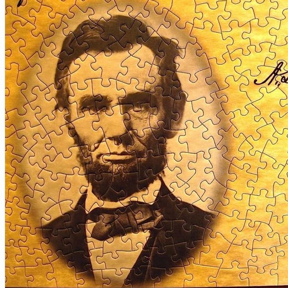 The Gettysburg Address Jigsaw Puzzle Lincoln Portrait 750 Pieces New NWT Games - Picture 1 of 5